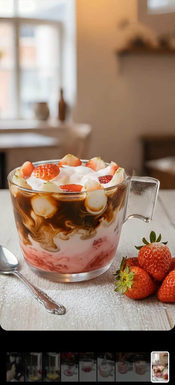 strawberry affogato